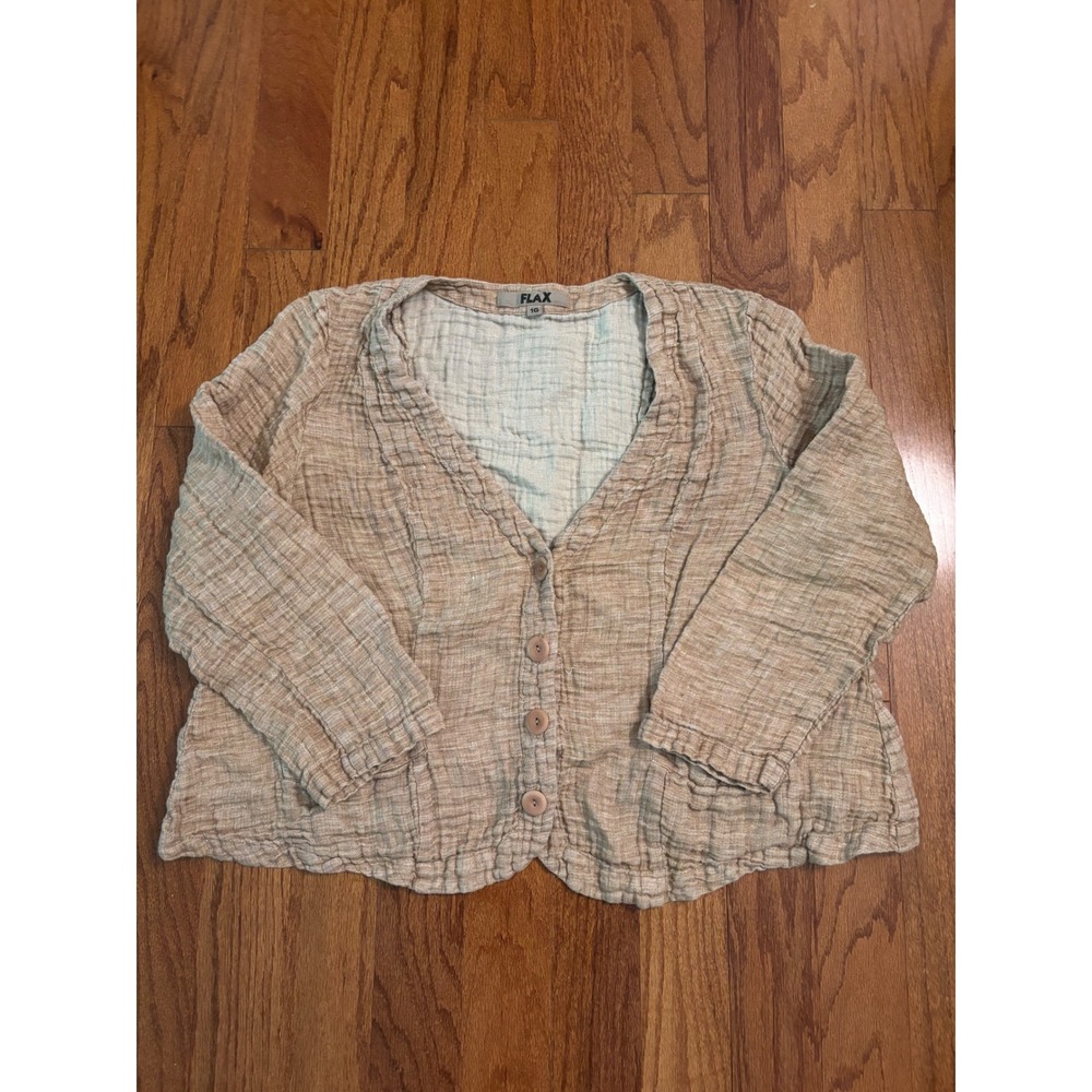 Flax Light Brown Lightweight Cardigan Size 1G